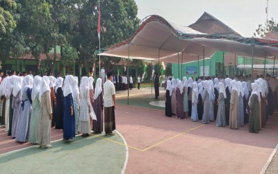 Upacara Hari Santri MTsN 4 Bogor beserta Instansi Kec. Cariu Kab. Bogor, Hari Minggu 22 Oktober 2023